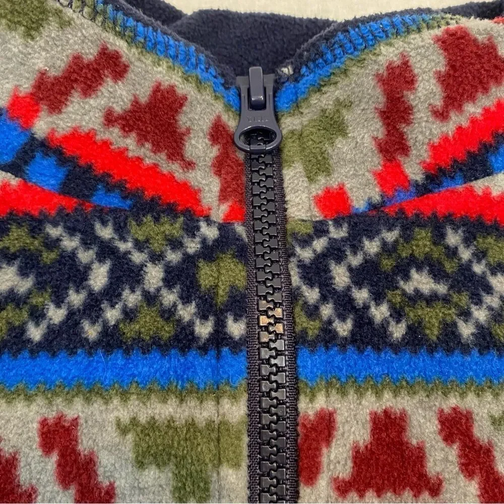 Gymboree Boys Multicolor Print 1/4‎ Zip Fleece Medium 7/8